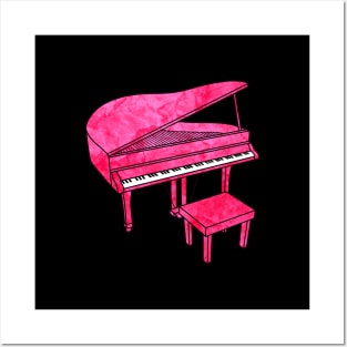 Pink Piano Posters and Art